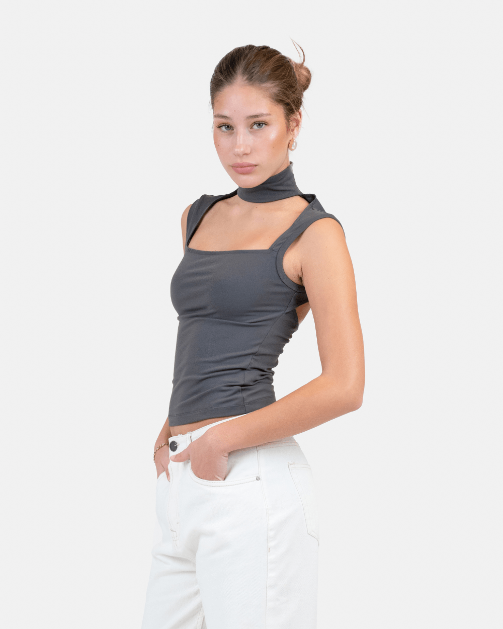 Choker Top Grå | Skagen - clothing.dk